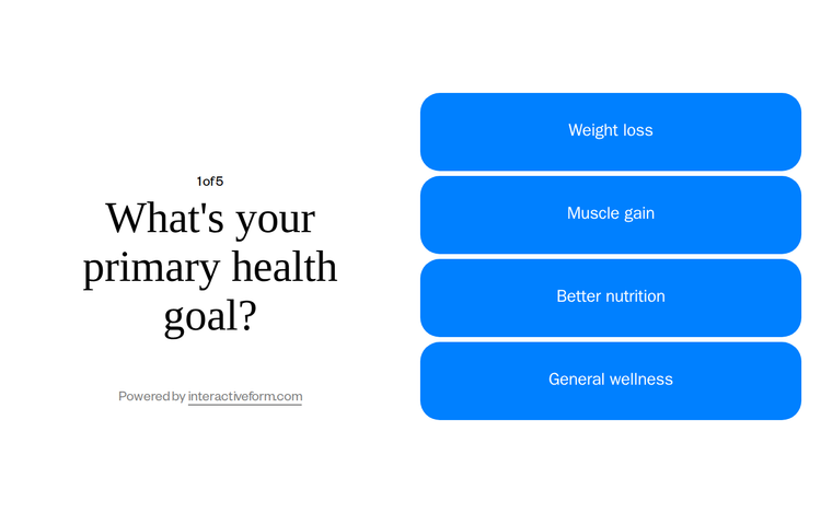 Wellness Nutrition Coaching Quiz Template — Schedule More Consultations and Achieve Health Goals