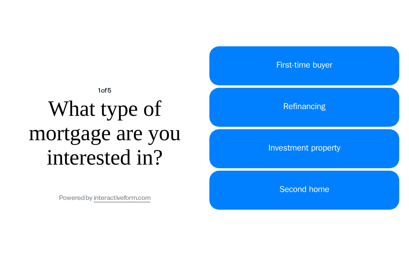 Financial Services Mortgage Lending Quiz Template — Pre-Qualify Applicants and Boost Conversions