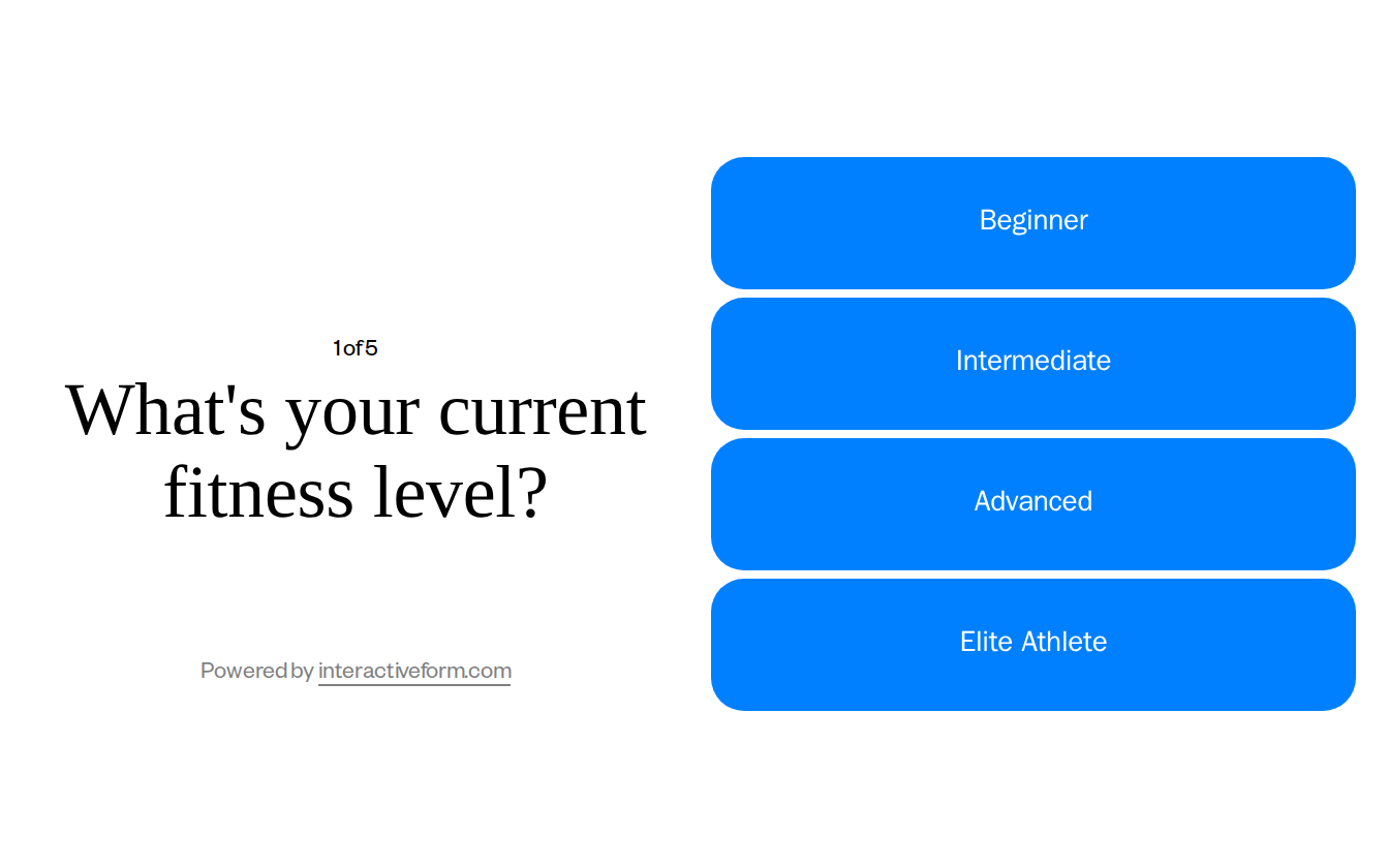 Fitness CrossFit Gym Quiz Template — Boost Your Membership Inquiries