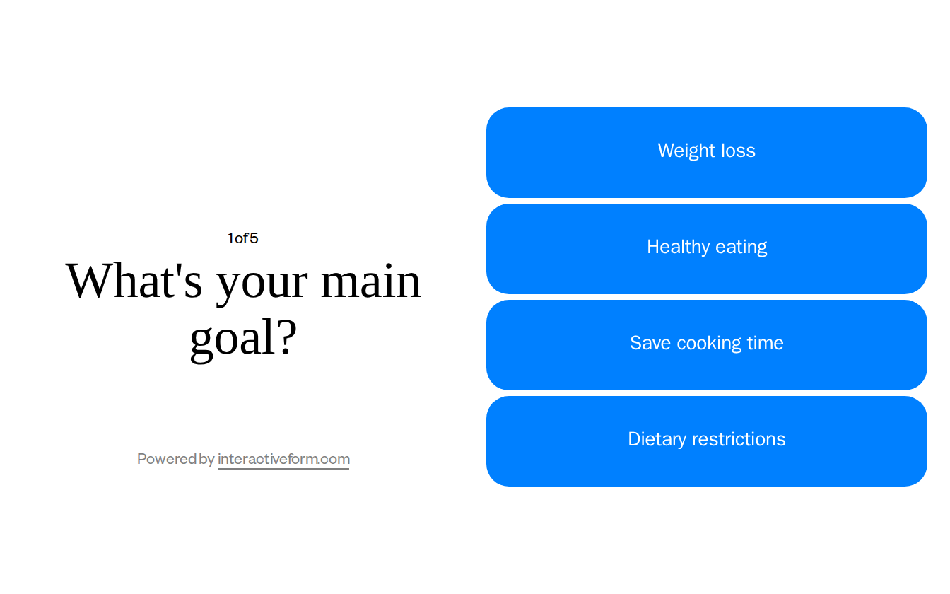 Food Service Meal Prep Quiz Template — Boost Your Subscription Rates