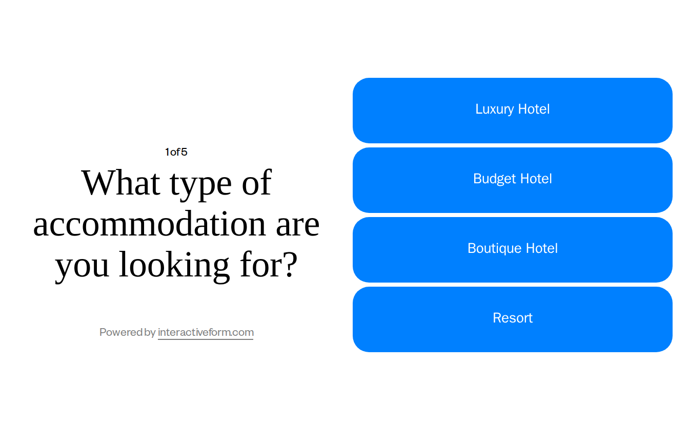 Hospitality Quiz Template — Boost Your Direct Booking Reservations