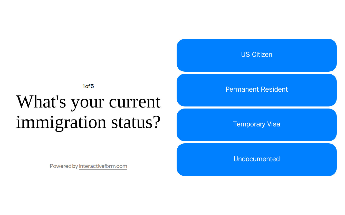 Legal Services Quiz Template — Simplify Your Immigration Journey