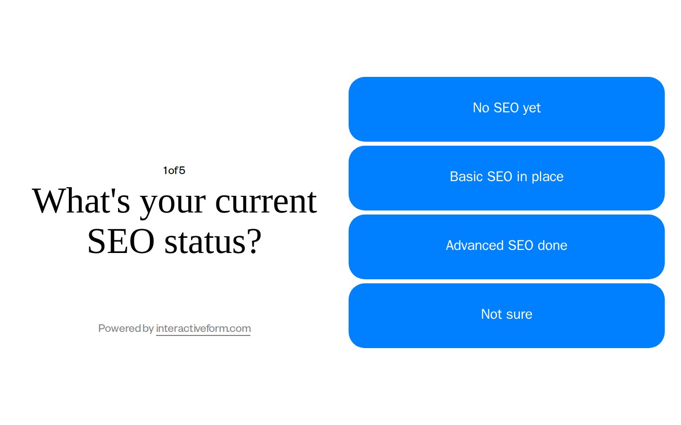 Marketing SEO Services Quiz Template — Capture More Audit Requests Efficiently
