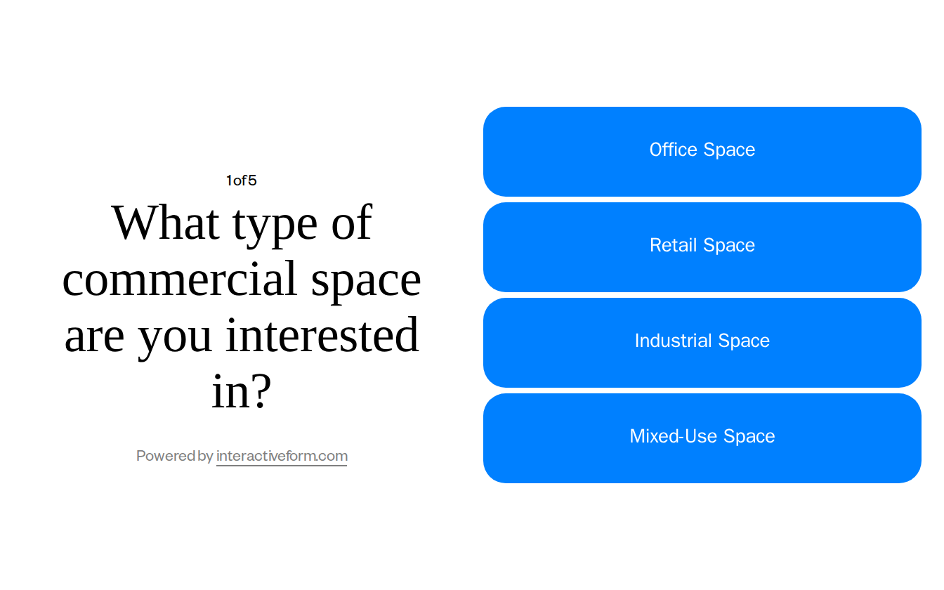Commercial Real Estate Quiz Template — Schedule More Property Tours Efficiently