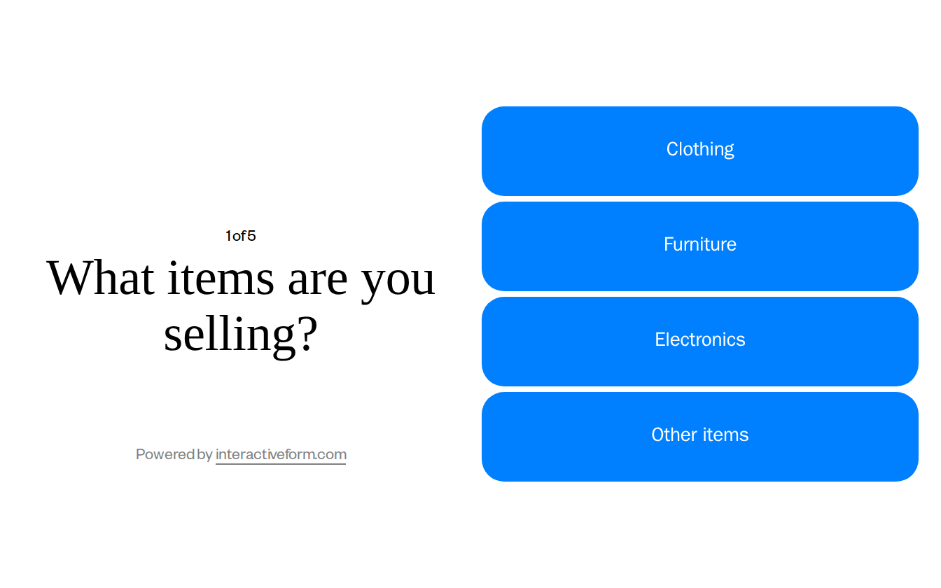 Retail Consignment Store Quiz Template — Boost Your Appointment Bookings