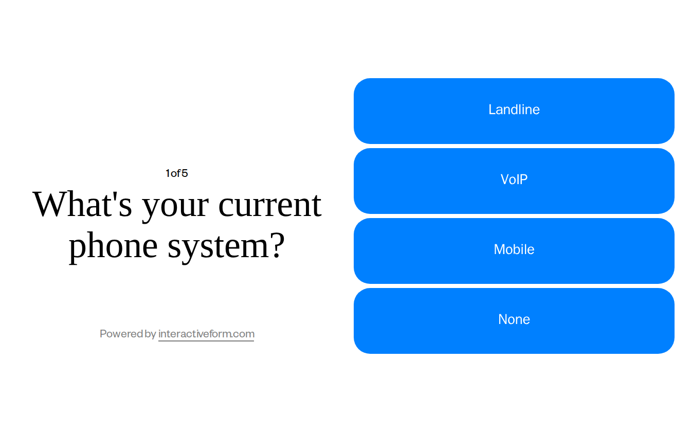 Telecommunications Quiz Template — Boost Your Business Phone System Demos