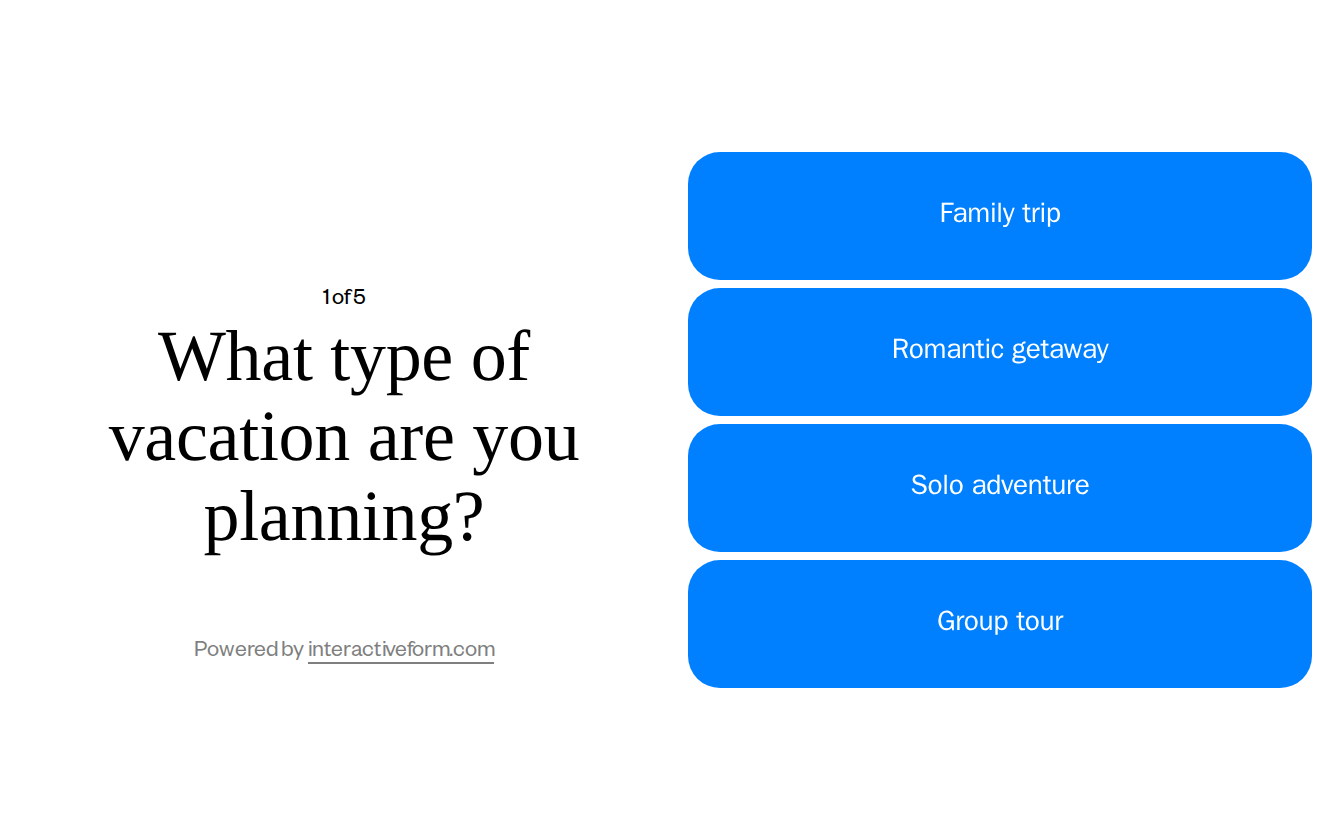 Travel Agency Quiz Template — Capture More Trip Planning Consultations