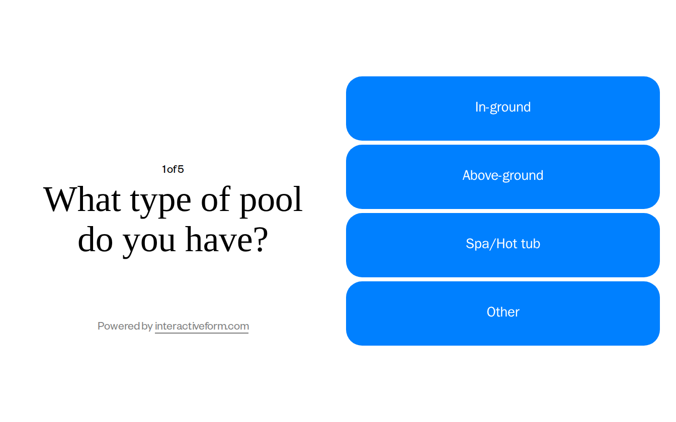 Water Services Pool Maintenance Quiz Template — Capture More Subscriptions with Ease