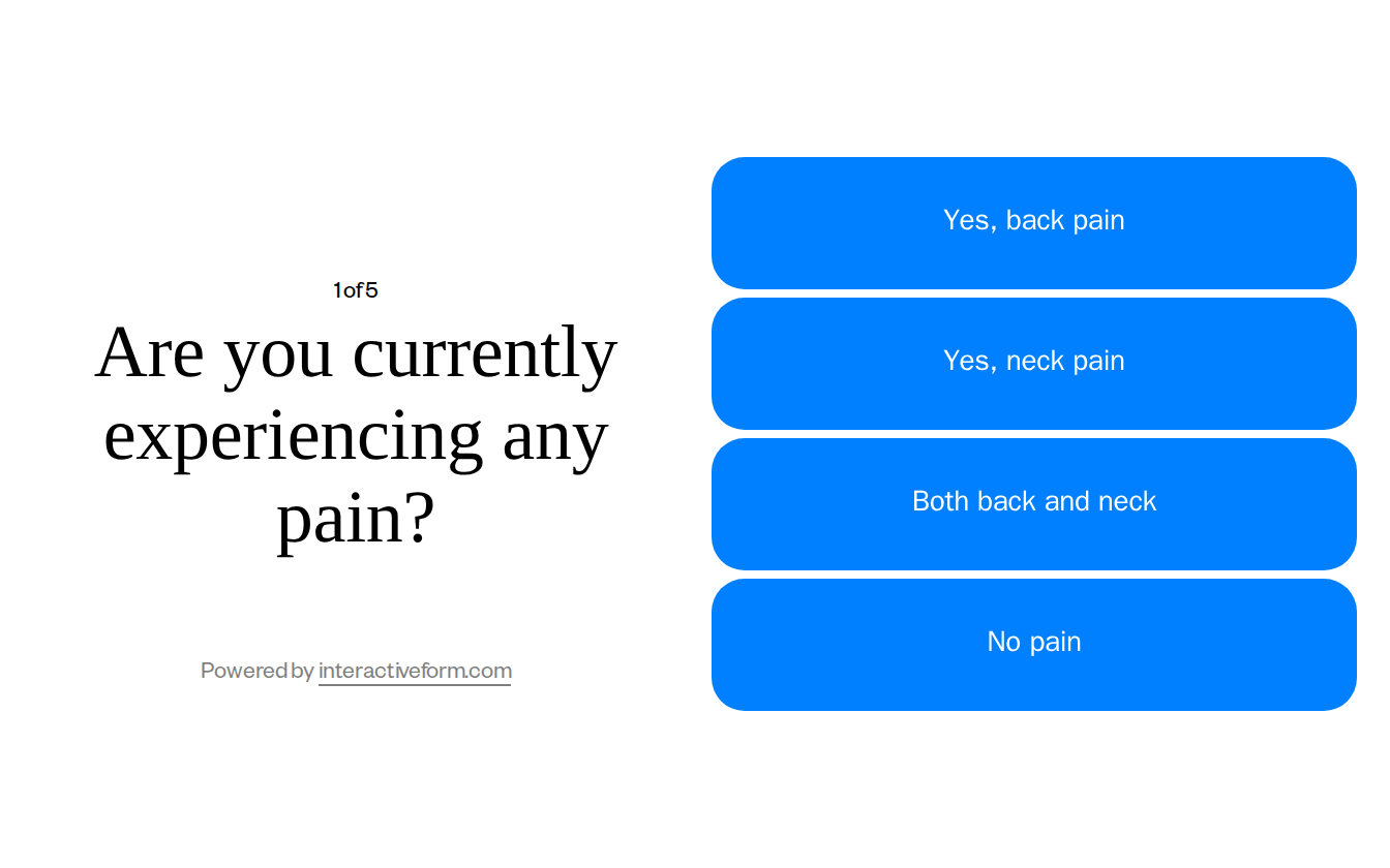 Healthcare Chiropractic Care Quiz Template — Attract More Patients and Boost Appointments
