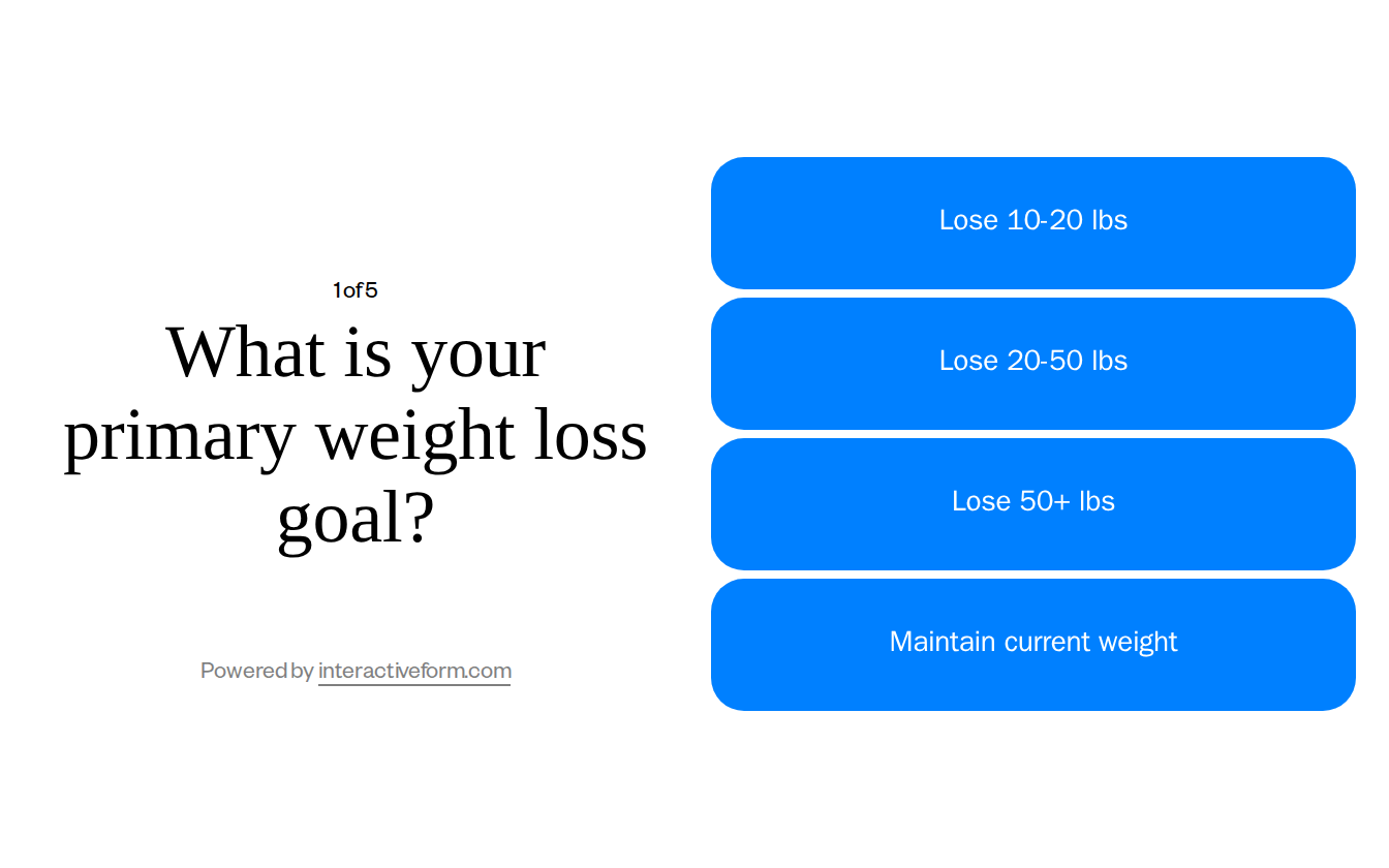 Healthcare Weight Loss Program Quiz Template — Boost Your Consultation Sign-ups