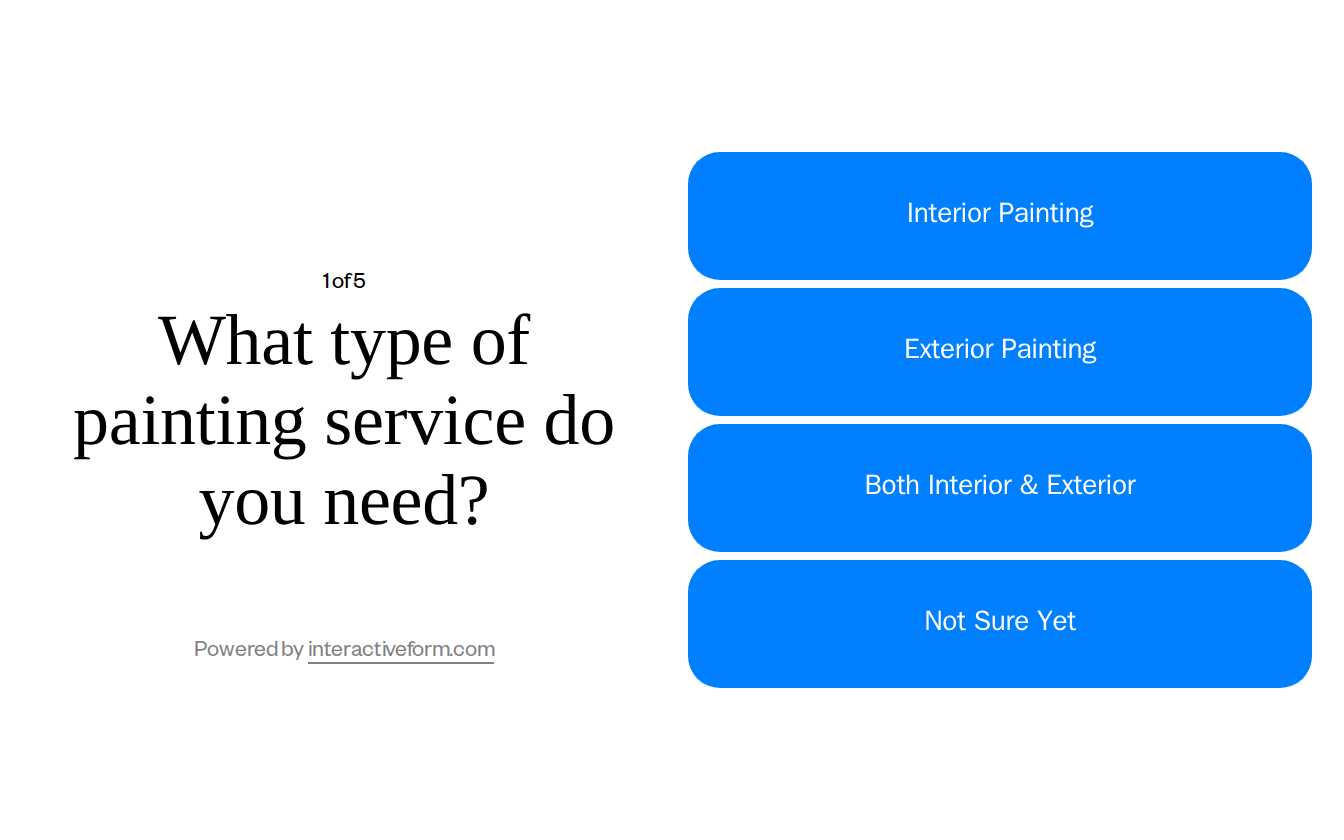 Home Service Painting Quiz Template — Boost Your Free Estimates and Consultations