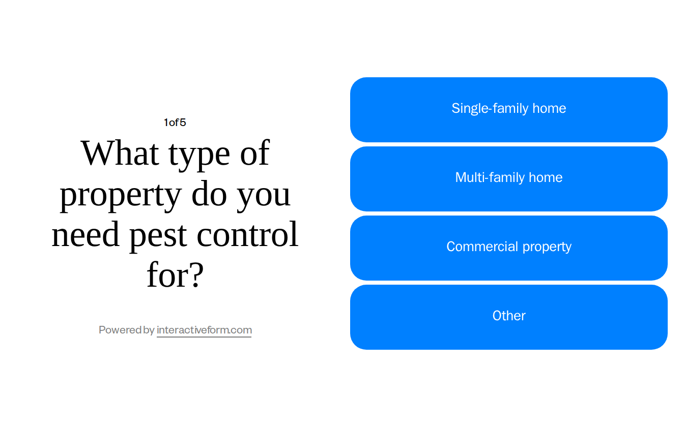 Home Service Pest Control Quiz Template — Boost Your Inspection Appointments