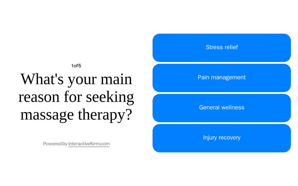 Alternative Medicine Quiz Template — Boost Your Massage Therapy Bookings