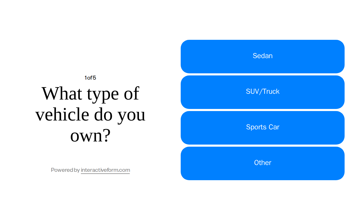 Automotive Mobile Mechanic Quiz Template — Simplify Your Service Booking Process