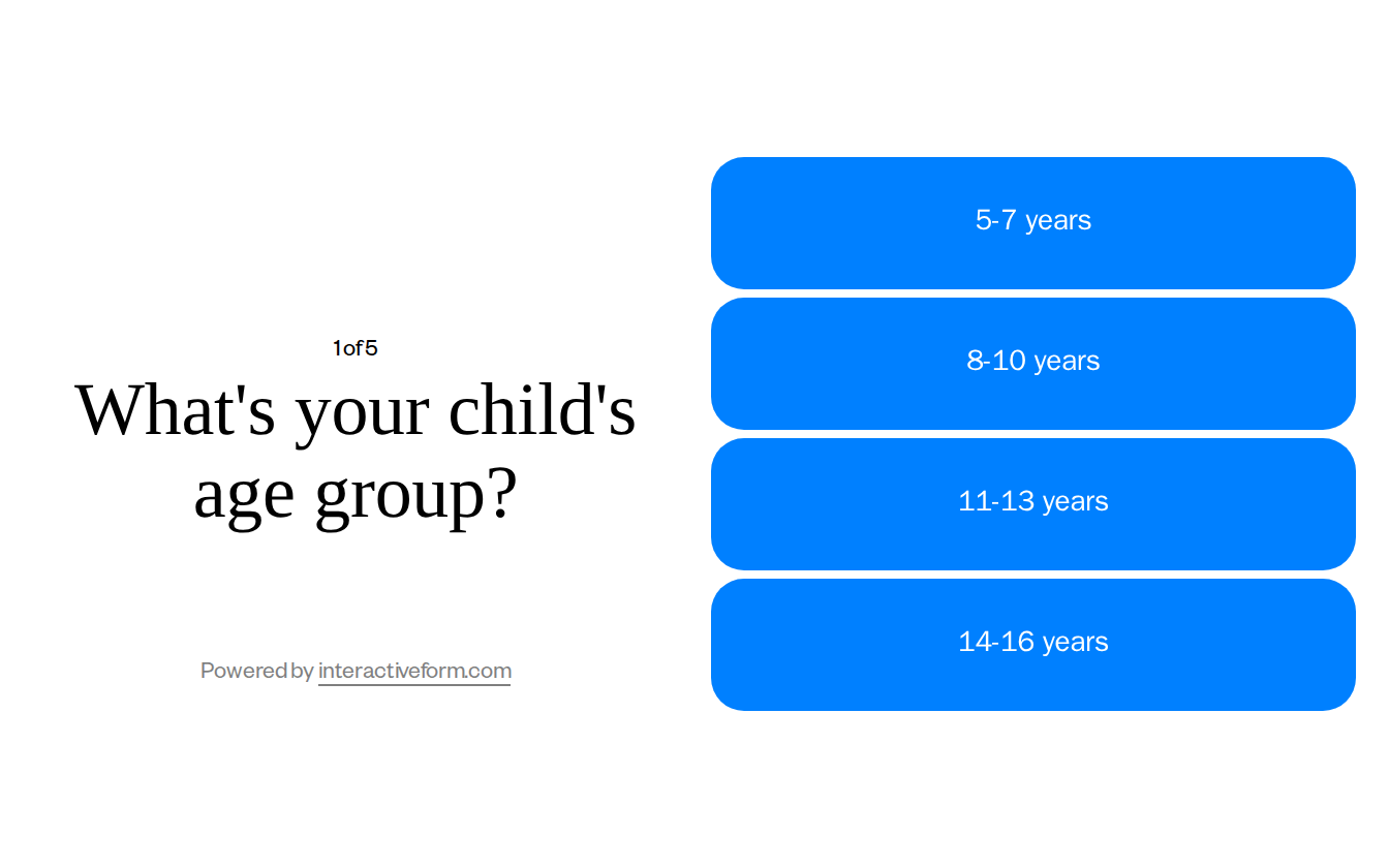 Childcare After-School Programs Quiz Template — Boost Your Enrollment Rates
