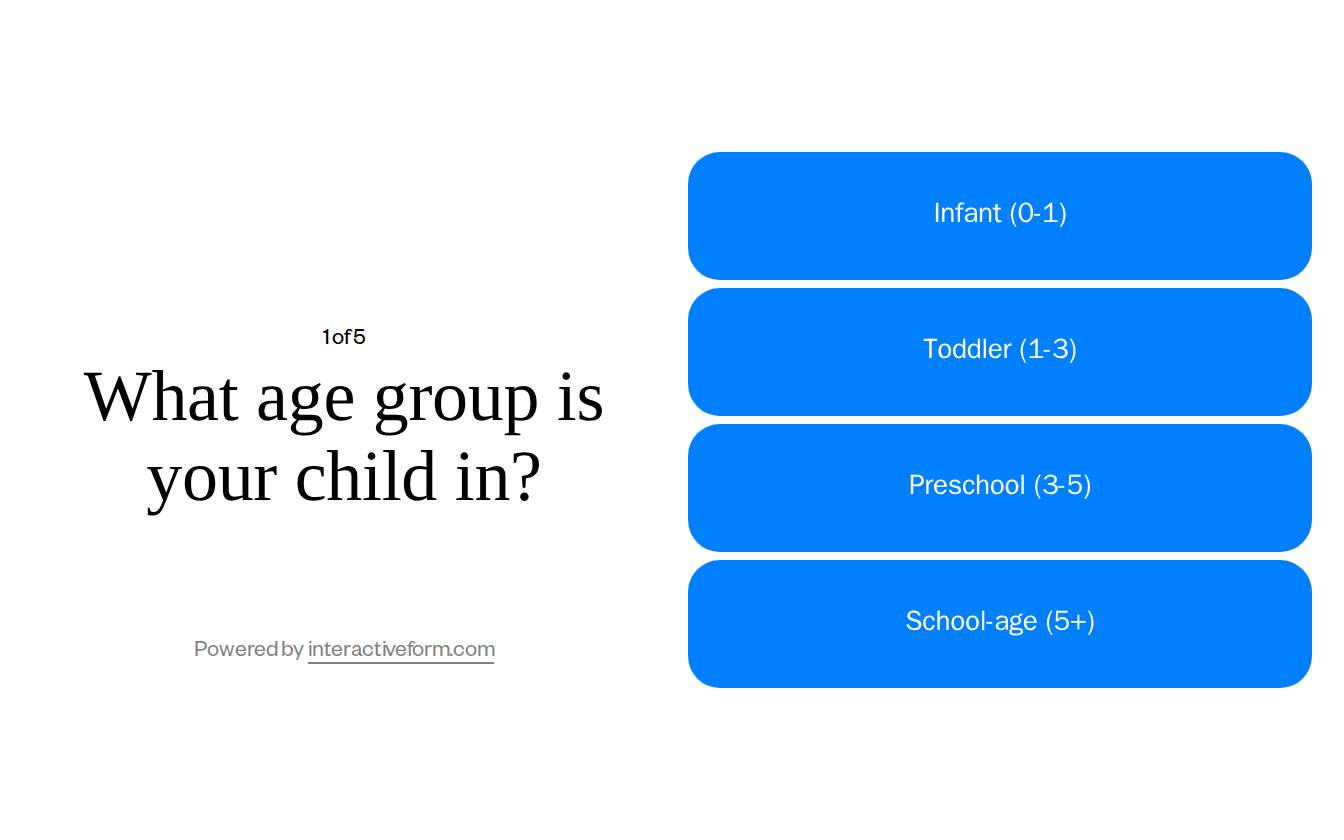 Childcare Daycare Center Quiz Template — Streamline Your Enrollment Process