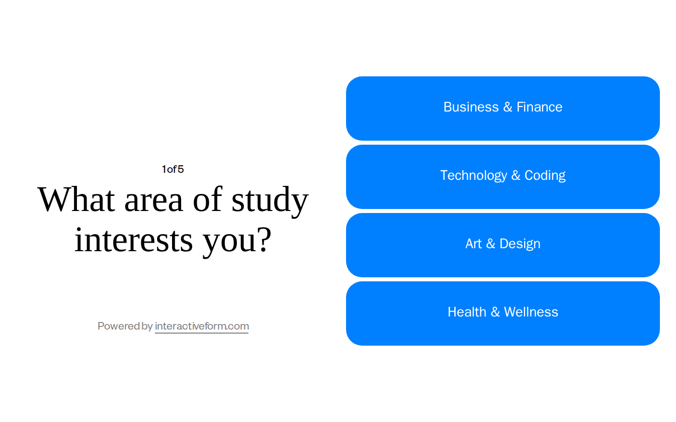 Education Industry Quiz Template — Capture More Course Enrollment Leads
