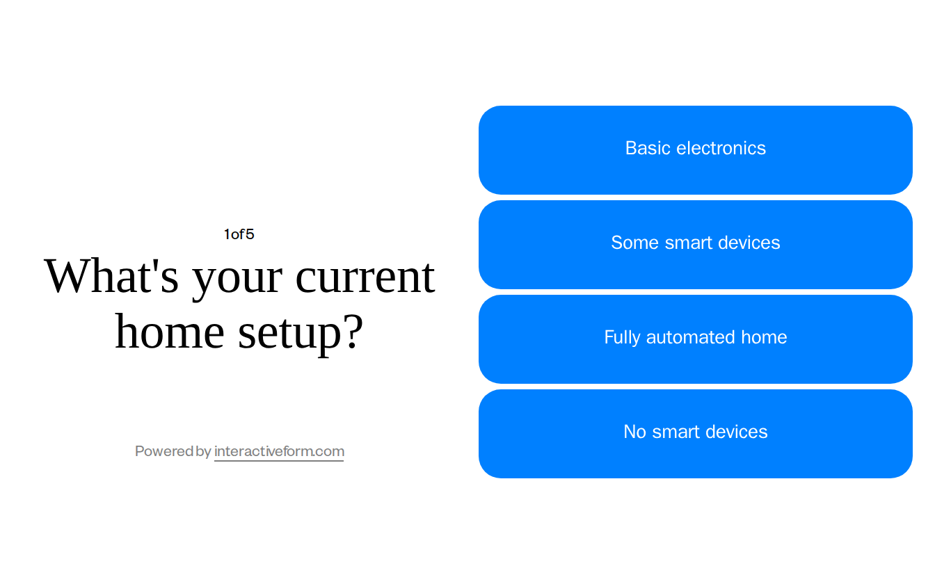 Electronics Smart Home Automation Quiz Template — Capture More Qualified Leads